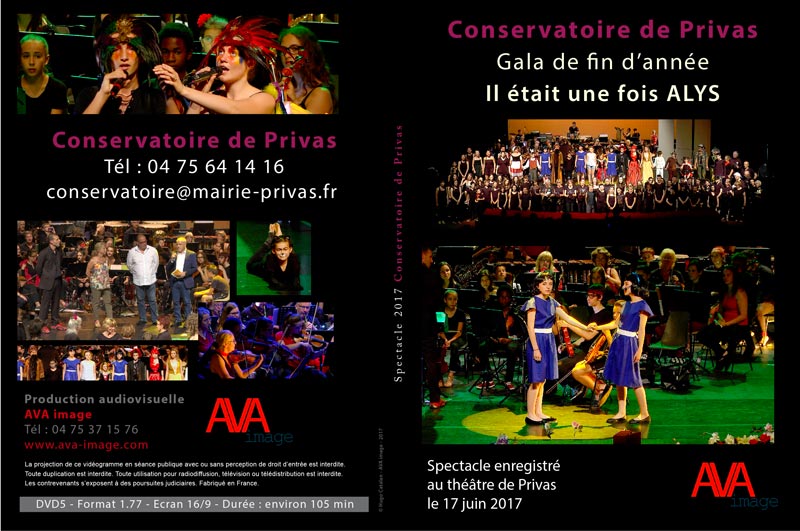 Jaquette DVD spectacme Conservatoire de Privas 2017