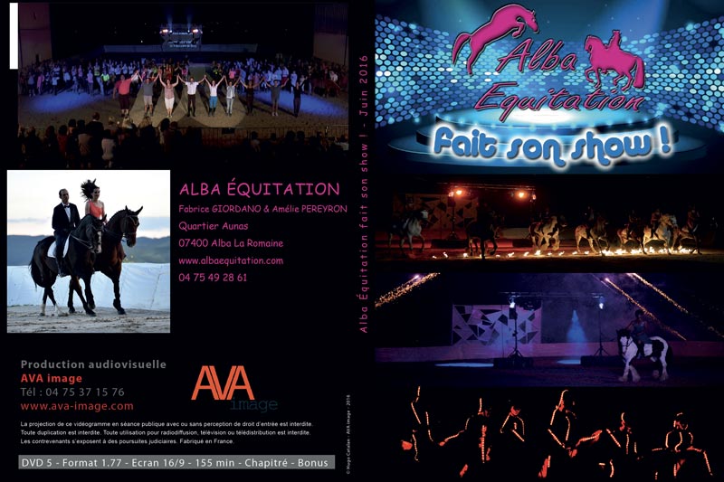 Jaquette DVD spectacle équestre Alba Equitation