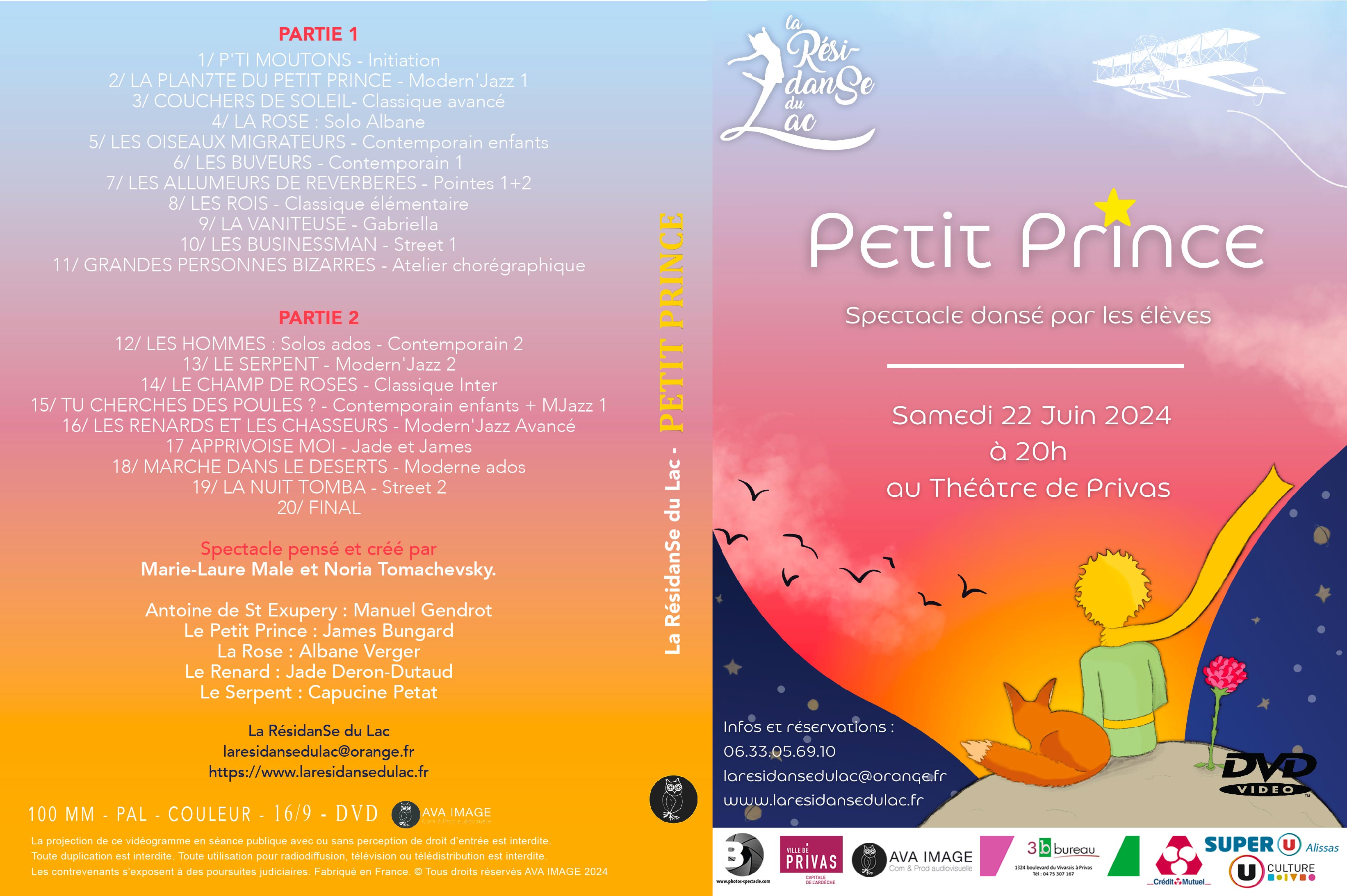 jaquette dvd spectacle Residanse du lac 2024 DVD