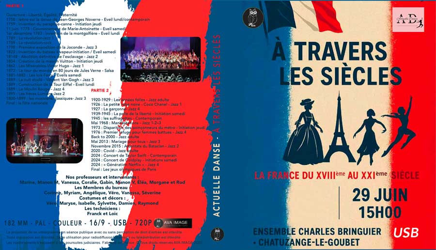 Clé USB HD Actuelle Danse 2025 – spectacle À travers les Siècles